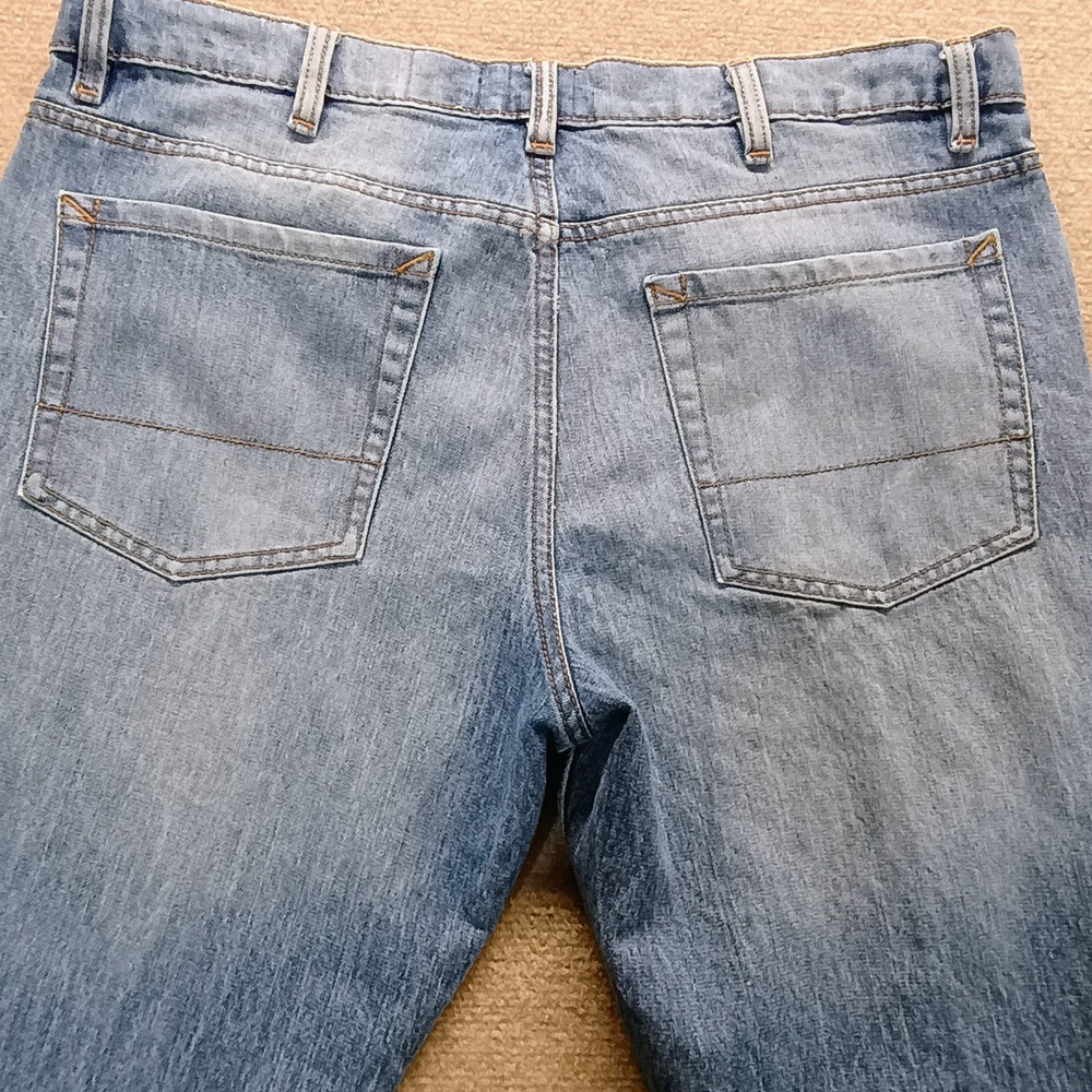 RedHead Jeans Men Fits 36x28.5 Blue Denim Stretch Mid Rise Straight Leg Workwear - Picture 6 of 10